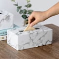 Miniatyrbild 4 av 4: Servetthållare, Servettbox Rektangulär Läder Hushåll Kontor Hållare Box