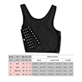 Miniatyrbilde 1 av 5: Pusteelig damebrystbinder kort vest tanktopp XL svart