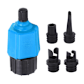Miniatyrbilde 1 av 8: Båt luftventil adapter kompressor luftventil konverter luft pumpe adapter for kajakk oppblåsbar båt flåte padlebrett (kontakt 1) blå