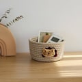 Miniatyrbilde 1 av 5: Vous Baby Oppbevaringskurv i Bomull med Katt Trykk - B19 x H9,5 cm - Liten Oppbevaringskurv for Tøy, Leke og Tepper - Oppbevaringskurv for Bad, Li