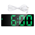 Miniatyrbild 1 av 8: Elektronisk klocka LED-skärm Digital spegelväckarklockor Batteriplugg DualUse 0712
