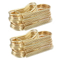 Miniatyrbillede 3 af 8: 2 æsker Simple Metal Pen Clip Notebook Bills Blyantholdere Papirclips Papirværktøj (Guld)