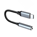 Miniatyrbillede 2 af 8: Hovedtelefonstikadapter TPE Type C han til 3,5 mm hun Hovedtelefonadapterkabel til at lytte til musik Grå