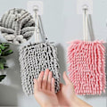 Miniatyrbillede 2 af 5: Hængende Håndklæder - Bløde og Fluffy Mikrofiber Håndklæder - Super Absorberende med Hængende Løkke til Køkken og Badeværelse_SZXM