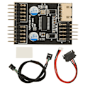 Miniatyrbillede 1 af 8: 9PIN USB til Dual 9PIN Adapter Hurtig hastighed God stabilitet 1 til 2 overførselskort med SATA strømkabel til Win XP til Win 7 One To Two