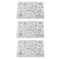 Miniatyrbilde 7 av 8: 3 stk. gjennomsiktige TPR-stempler, attraktive dekorative DIY-stempler for preging for kortlaging og scrapbooking