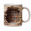 Miniatyrbillede 1 af 5: 3D Bogreol Krus, en Bibliotekshylde Kop, Design Multi-Keramisk Krus, Krus, B