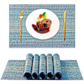 Pikkukuva 1 / 5: Set 6 luistamatonta pestävää PVC-pöytämattoa, lämmönkestävä, helppo puhdistaa ja säilyttää, 45 cm x 30 cm