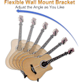 Miniatyrbild 3 av 5: Horisontell gitarrväggfäste set - Klassisk, elektrisk, akustisk, metall, ukulele, banjo, mandolin hängare