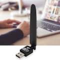 Pikkukuva 4 / 8: Kannettava musta USB2.0-liitäntäinen 2.4G langaton WiFi-sovitin, jossa merkkivalo