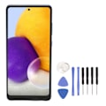 Miniatyrbillede 1 af 8: 6,7 tommer organisk LED-skærm udskiftning med fingeraftrykssensor til Samsung Galaxy A72 5G 4G SM A725 SM A725M DS Blå