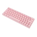 Pikkukuva 2 / 8: Vaaleanpunainen 64 näppäimen mekaaninen näppäimistö 5V DC tukee langatonta 2.4G Bluetooth 3.0 5.0 Type C langallista pelihiirtä Windows Red Switchille