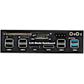 Miniatyrbillede 1 af 5: Multi-Funktions USB 3.0 Hub eSATA SATA Port Intern Kortlæser PC Dashboard Media Frontpanel Audio til SD MS CF TF M2 MMC Hukommelseskort Kompatibel 5.
