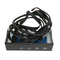 Miniatyrbild 2 av 8: 5,25 tums Media Dashboard 2xUSB3,0 2xUSB2,0 1xTyp C 10 Gbps High Speed ​​Media Frontpanel för PC Desktop Chassi 2U3+2U2+TC