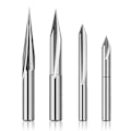 Miniatyrbillede 1 af 5: CNC Router Bits Sæt 1/4, Gravering Træskærer Router Bit 6mm & 4mm, V-Groove, Profil Bit, Wolframstål - 4 STK