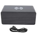 Pikkukuva 1 / 8: Monitoiminen puinen 2000mAh minikellokaiutin langaton Bluetooth-kello stereokaiutinMusta puu+valkoinen valo