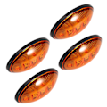 Miniatyrbillede 3 af 8: 2,3 tommer 12V DC Fender Side Marker Lights Vandtæt Passer til Ford F-serien 1999-2010 (4 stk. ravfarvet lys)
