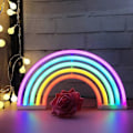 Miniatyrbillede 1 af 5: Regnbue LED Neon Skilte Kunst Farverig Neon Lampe Natlamper Indendørs Vægdekoration til Hjemmefest Jubilæum Valentinsgaver Soveværelsesdekoration
