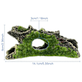 Miniatyrbillede 4 af 5: 2 stk. Akvarietræ Dekoration Naturligt Habitat Ornament Resin Akvarietræ Dekoration Akvarium med Hul til Fiskesjul (15 * 5 * 7 cm)