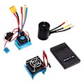 Miniatyrbild 2 av 8: 3650 2300KV Borstlös Motor + 120A Borstlös ESC XT60-kontaktversion + Programmeringskort + Motorkylfläktsats för 1/8 1/10 RC-bil