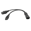 Miniatyrbild 3 av 8: IEC320 C14 till C19 och C13 power Enkel IEC 320 C14 till C19 C13 Y Splitter power 10A 250V 12,6 tum