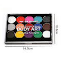 Miniatyrbilde 5 av 5: Kroppsmaling Ansiktsmaling Sett, 15 Farger Profesjonell Palette Vaskbar