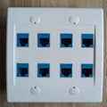 Miniatyrbillede 2 af 5: Ethernet Vægplade 8 Port - Dobbelt Gang Cat6 RJ45 Jack Netværkskabel Frontplade Hun til Hun -