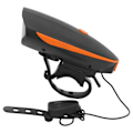 Miniatyrbilde 4 av 8: Sykkelfrontlys med horn USB-lading Nattkjøringslys Vanntett frontlykt lommelykt oransje