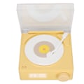 Miniatyrbilde 4 av 8: X11 Bluetooth-vekkerklokkehøyttaler 360 graders stereolyd Retro Roterende Vinylplate Alarmklokkehøyttaler DC 5V1A Gul