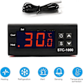 Miniatyrbild 5 av 5: STC-1000 Digital Temperaturkontroller 10A LED-Display Temperaturkontroller Termostat Regulator med Sensor (DC 12V)