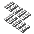 Miniatyrbilde 5 av 8: 10 stk Jumper Block Terminal Strip Kobber Leder PVC Shell Gaffel Type Terminal Strip Svart 400V 15A TB 1506