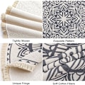 Miniatyrbillede 2 af 5: Boho Mandala Rundt Tæppe - Klassisk Moderne Traditionel Stil til Soveværelse eller Stue (120 x 120cm)