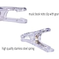Miniatyrbilde 3 av 5: Gjennomsiktige plastclips for musikkark - sett med 5