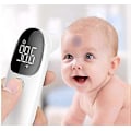 Miniatyrbild 2 av 4: Medicinsk Infraröd Pann- och Örontermometer Beröringsfri Termometer för Vuxna Barn Bebisar, LCD-Display Ljudminnesalternativ