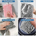 Miniatyrbillede 5 af 5: Hængende Håndklæder - Bløde og Fluffy Mikrofiber Håndklæder - Super Absorberende med Hængende Løkke til Køkken og Badeværelse_SZXM