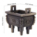 Miniatyrbillede 6 af 8: 1 stk mini multifunktion røgelsespindbrænderholder røgelseskar til hjemmekontorhotel (bronze)