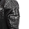 Miniatyrbild 2 av 3: Trendig långriven denimjacka för män - Perfekt för vår och höst 2XL SVART