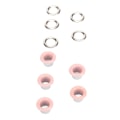 Miniatyrbild 6 av 8: 500 set Grommet Kit 6 mm Rund Robust Koppar Vibrerande färg Bred applikationsöglesats för läderkläder Tyg Rosa