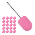 Pikkukuva 3 / 8: Kynsien hiontanauha Poranterä Nail Art Cap Set (10 x 15mm) Vaaleanpunainen