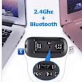 Miniatyrbillede 2 af 5: Trådløs Silent 2.4G + Bluetooth USB Modtager til PC