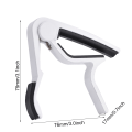 Miniatyrbilde 3 av 3: Bærbar Quick Change Tune Clamp Håndholdt Tuner Capo for Folk Guitar White