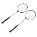 Miniatyrbild 4 av 8: 2 st Badminton Racket Set Lättvikt Hållbara Dubbla Badminton Racket med Förvaringsväska för 2 Spelare