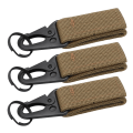 Miniatyrbilde 6 av 8: 3 stk klatrekarabiner med limdesign, slitesterk, slitesterk, kompakt, bærbar, praktisk campingutstyr for utendørsbruk, khaki