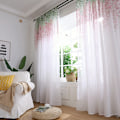 Miniatyrbillede 4 af 8: Polyester Vinduesgardin Valancer Voile Soveværelse Stue Dekoration (Pink)