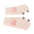 Miniatyrbillede 2 af 8: Sødt kattepote mønster touch screen handsker åndbar blød imitation mink varm tyk handskerKhaki