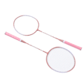 Miniatyrbild 8 av 8: Badmintonracketar Rosa Professionella Separata Järnlegering Badmintonracketar för Nybörjare Studentträning