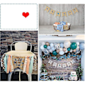 Miniatyrbillede 2 af 5: 30 stk. Jutebanner Justerbare Flag DIY Banner 5 x 7 tommer