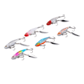 Miniatyrbild 8 av 8: 6 st 5 cm metall konstgjord vib fiskedrag streamline design 3D ögon sjunkande skedbete