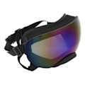 Miniatyrbillede 2 af 8: Hunde Goggles Vindtætte UV Øjenbeskyttelse Justerbar Rem Hvalpesolbriller Universal til Mellemstore Kæledyr Blå Linse