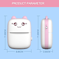 Miniatyrbillede 2 af 8: Mini Instant Printer Cartoon Ingen Blæk Termisk Udskrivning Kamera Bluetooth Trådløs Lær Printer til Drenge Piger Studerende Fødselsdag
